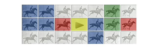 Google Eadweard J. Muybridge's Doodle , Film şeriti